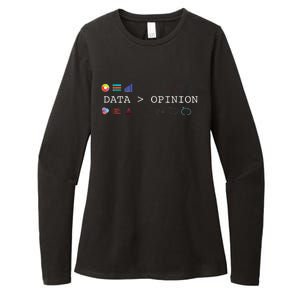 Data Science And Statistics Data Is Greater Than Opinion Womens CVC Long Sleeve Shirt