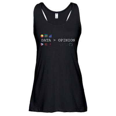 Data Science And Statistics Data Is Greater Than Opinion Ladies Essential Flowy Tank