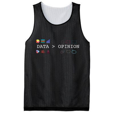Data Science And Statistics Data Is Greater Than Opinion Mesh Reversible Basketball Jersey Tank