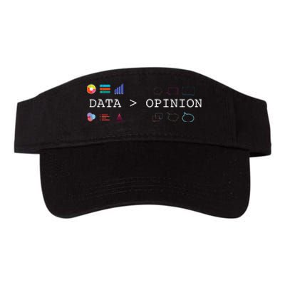 Data Science And Statistics Data Is Greater Than Opinion Valucap Bio-Washed Visor