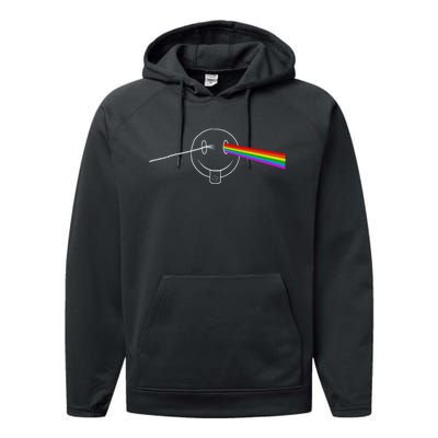 Dark Side Acid House Psychedelic Vibes Design Performance Fleece Hoodie