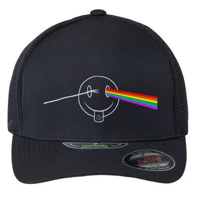 Dark Side Acid House Psychedelic Vibes Design Flexfit Unipanel Trucker Cap