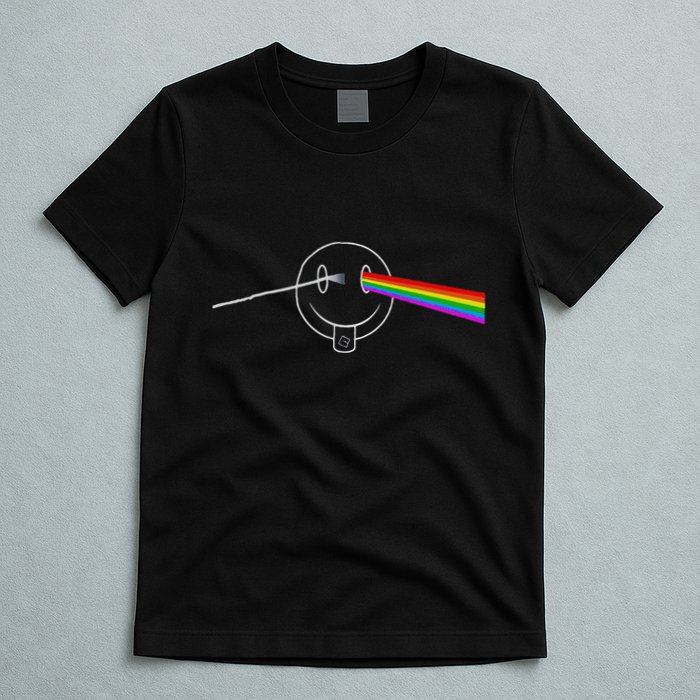 Dark Side Acid House Psychedelic Vibes Design T-Shirt