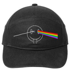 Dark Side Acid House Psychedelic Vibes Design 7-Panel Snapback Hat