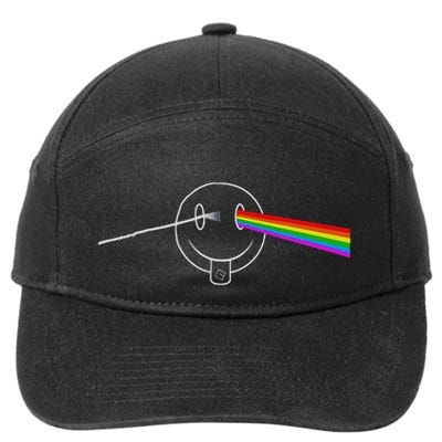 Dark Side Acid House Psychedelic Vibes Design 7-Panel Snapback Hat