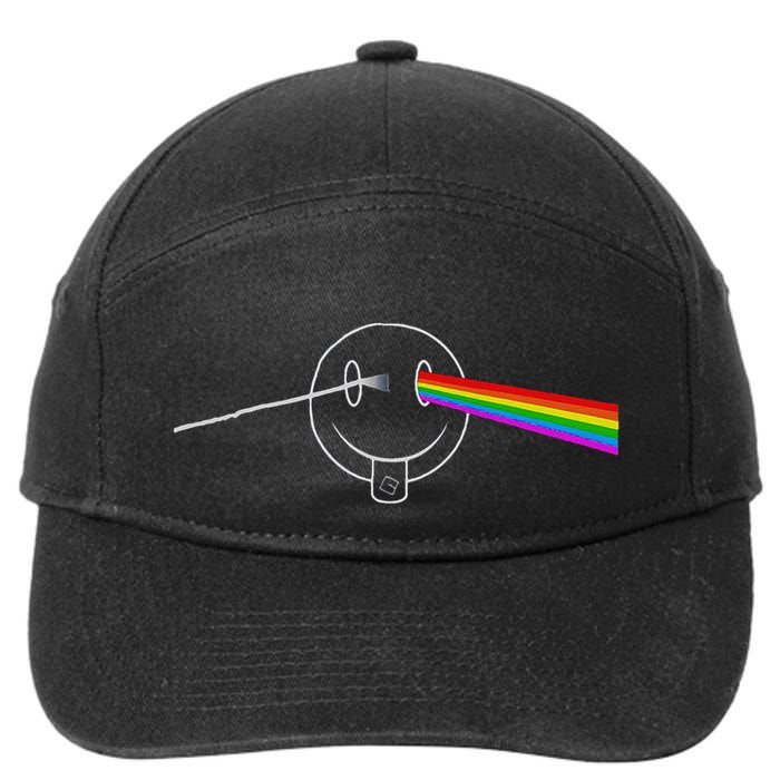 Dark Side Acid House Psychedelic Vibes Design 7-Panel Snapback Hat