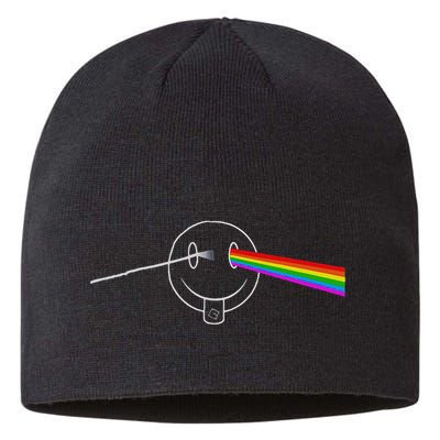 Dark Side Acid House Psychedelic Vibes Design Sustainable Beanie