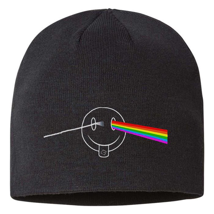 Dark Side Acid House Psychedelic Vibes Design Sustainable Beanie