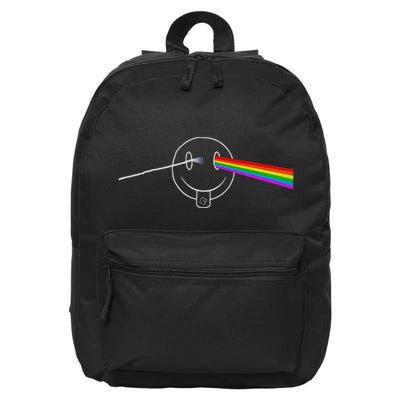 Dark Side Acid House Psychedelic Vibes Design 16 in Basic Backpack