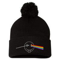 Dark Side Acid House Psychedelic Vibes Design Pom Pom 12in Knit Beanie