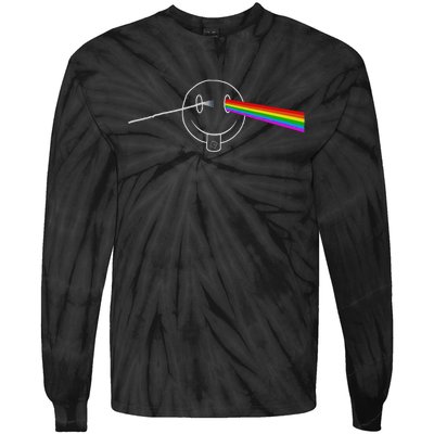 Dark Side Acid House Psychedelic Vibes Design Tie-Dye Long Sleeve Shirt