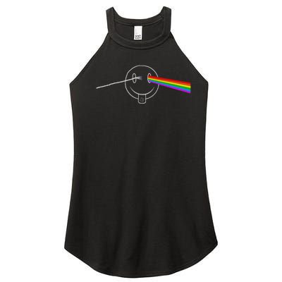 Dark Side Acid House Psychedelic Vibes Design Women’s Perfect Tri Rocker Tank