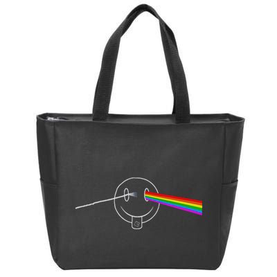 Dark Side Acid House Psychedelic Vibes Design Zip Tote Bag
