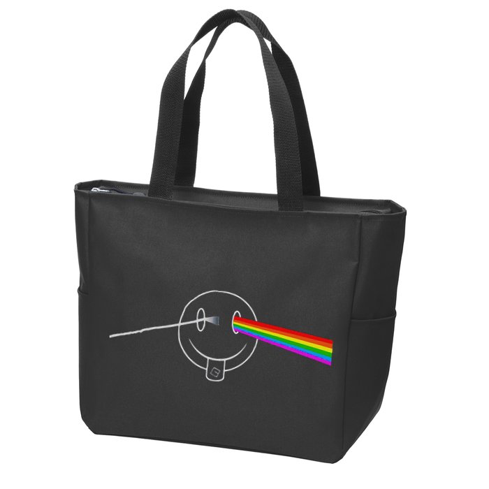 Dark Side Acid House Psychedelic Vibes Design Zip Tote Bag