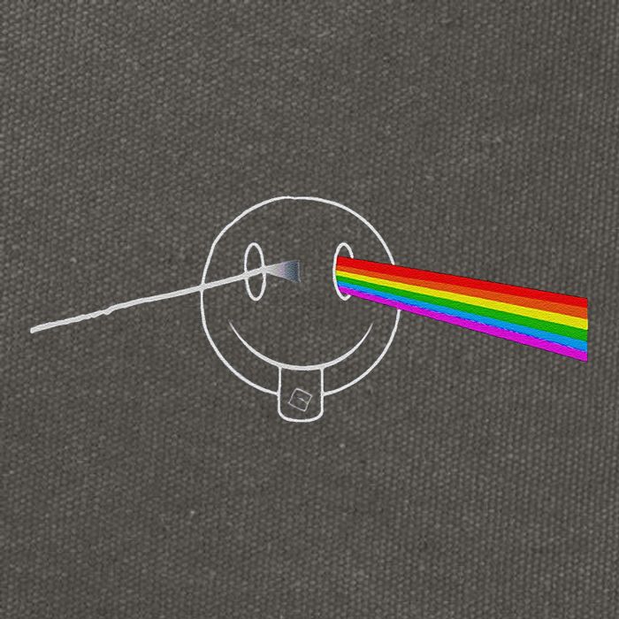 Dark Side Acid House Psychedelic Vibes Design Cotton Canvas Backpack