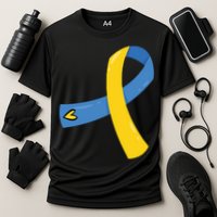 Down Syndrome Awareness Ribbon Cooling Performance Crew T-Shirt