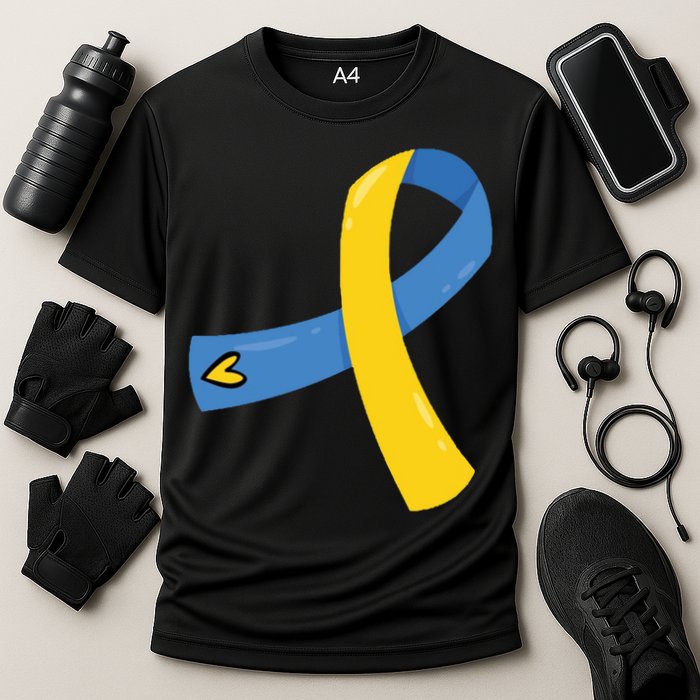 Down Syndrome Awareness Ribbon Cooling Performance Crew T-Shirt