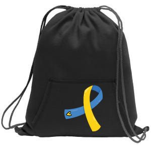 Down Syndrome Awareness Ribbon Sweatshirt Cinch Pack Bag