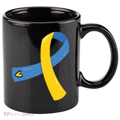 Down Syndrome Awareness Ribbon 11oz C Handle Ceramic Mug