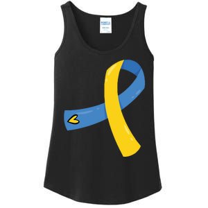 Down Syndrome Awareness Ribbon Ladies Essential Tank