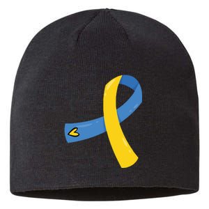 Down Syndrome Awareness Ribbon Sustainable Beanie