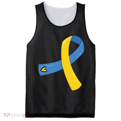 Down Syndrome Awareness Ribbon Mesh Reversible Basketball Jersey Tank