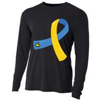 Down Syndrome Awareness Ribbon Cooling Performance Long Sleeve Crew
