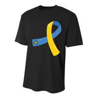 Down Syndrome Awareness Ribbon Youth Performance Sprint T-Shirt