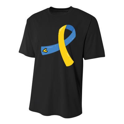 Down Syndrome Awareness Ribbon Youth Performance Sprint T-Shirt