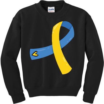 Down Syndrome Awareness Ribbon Kids Sweatshirt