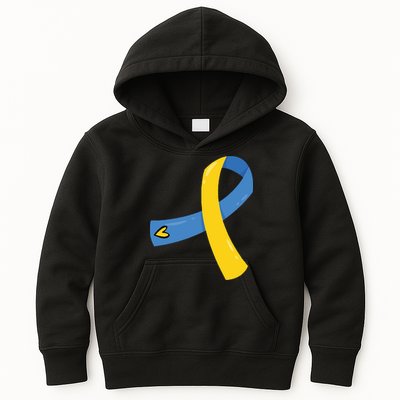 Down Syndrome Awareness Ribbon Kids Hoodie