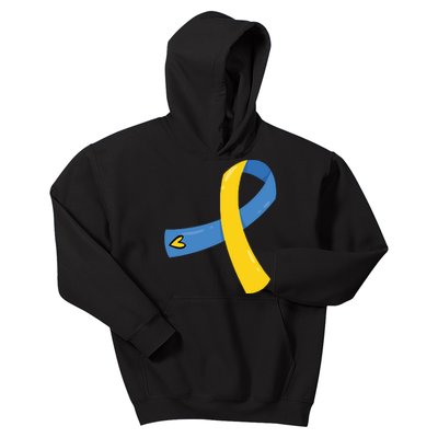 Down Syndrome Awareness Ribbon Kids Hoodie