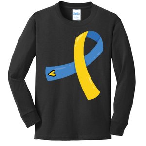 Down Syndrome Awareness Ribbon Kids Long Sleeve Shirt