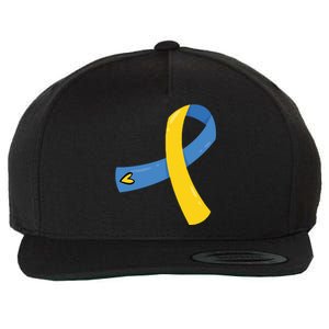 Down Syndrome Awareness Ribbon Wool Snapback Cap