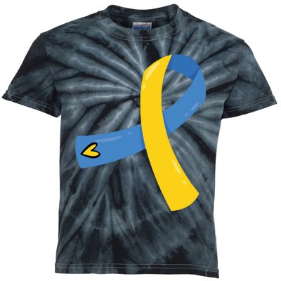 Down Syndrome Awareness Ribbon Kids Tie-Dye T-Shirt