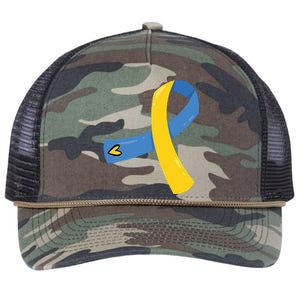 Down Syndrome Awareness Ribbon Retro Rope Trucker Hat Cap