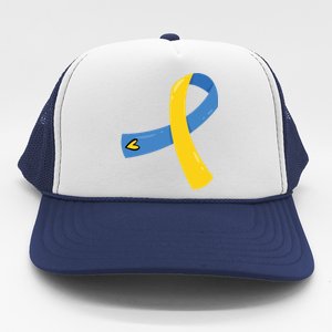 Down Syndrome Awareness Ribbon Trucker Hat