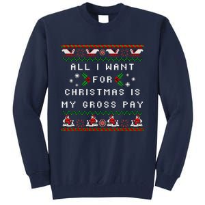 Dear Santa All I Want For Christmas Is My Gross Pay Xmas Tall Sweatshirt