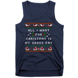 Dear Santa All I Want For Christmas Is My Gross Pay Xmas Tank Top