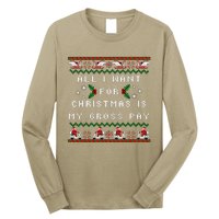 Dear Santa All I Want For Christmas Is My Gross Pay Xmas Long Sleeve Shirt