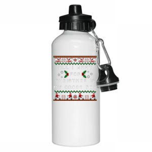 Dear Santa All I Want For Christmas Is My Gross Pay Xmas Aluminum Water Bottle