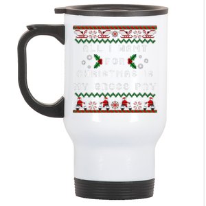 Dear Santa All I Want For Christmas Is My Gross Pay Xmas Stainless Steel Travel Mug