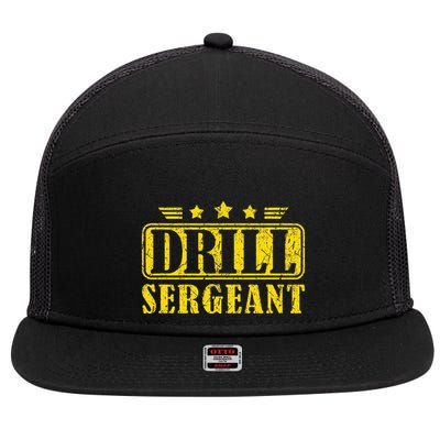 Drill Sergeant A Drill Team Or Warrant Officer 7 Panel Mesh Trucker Snapback Hat