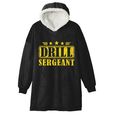 Drill Sergeant A Drill Team Or Warrant Officer Hooded Wearable Blanket