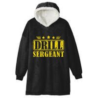 Drill Sergeant A Drill Team Or Warrant Officer Hooded Wearable Blanket