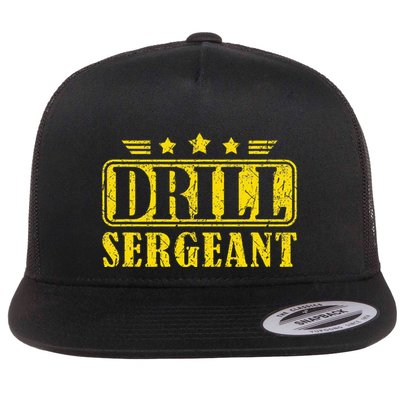 Drill Sergeant A Drill Team Or Warrant Officer Flat Bill Trucker Hat