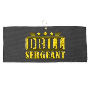 Drill Sergeant A Drill Team Or Warrant Officer Large Microfiber Waffle Golf Towel