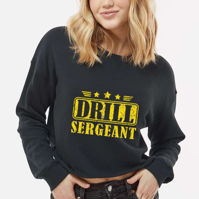 Drill Sergeant A Drill Team Or Warrant Officer Cropped Pullover Crew