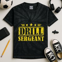 Drill Sergeant A Drill Team Or Warrant Officer Kids Tie-Dye T-Shirt