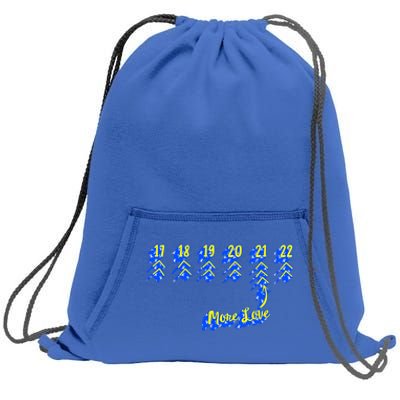 Down Syndrome Awareness Day More Love Lucky Few Trisomy 21 Gift Sweatshirt Cinch Pack Bag